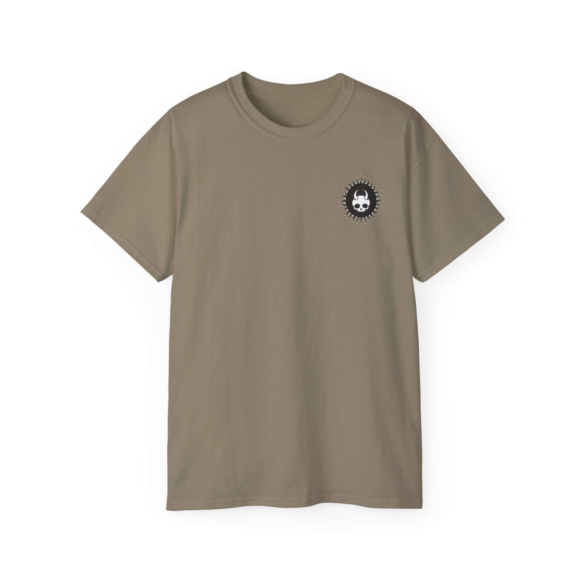 Live Among Demons - Unisex Cotton Tee (Back) - Damned Threads